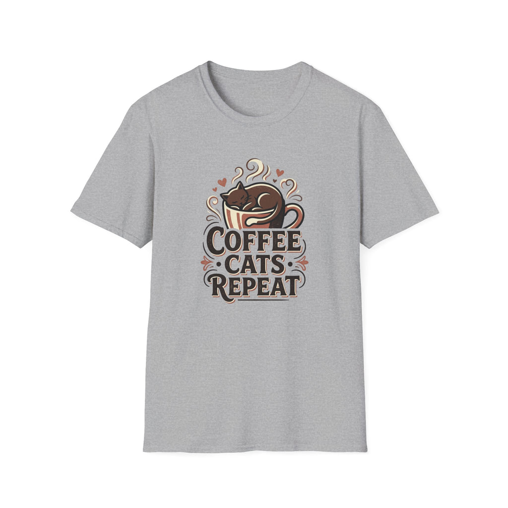 Coffee Cats Repeat T-Shirt