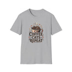 Coffee Cats Repeat T-Shirt