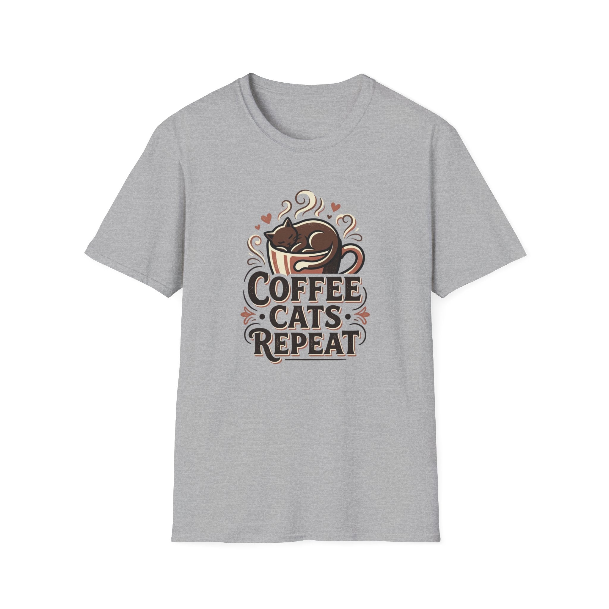 Coffee Cats Repeat T-Shirt
