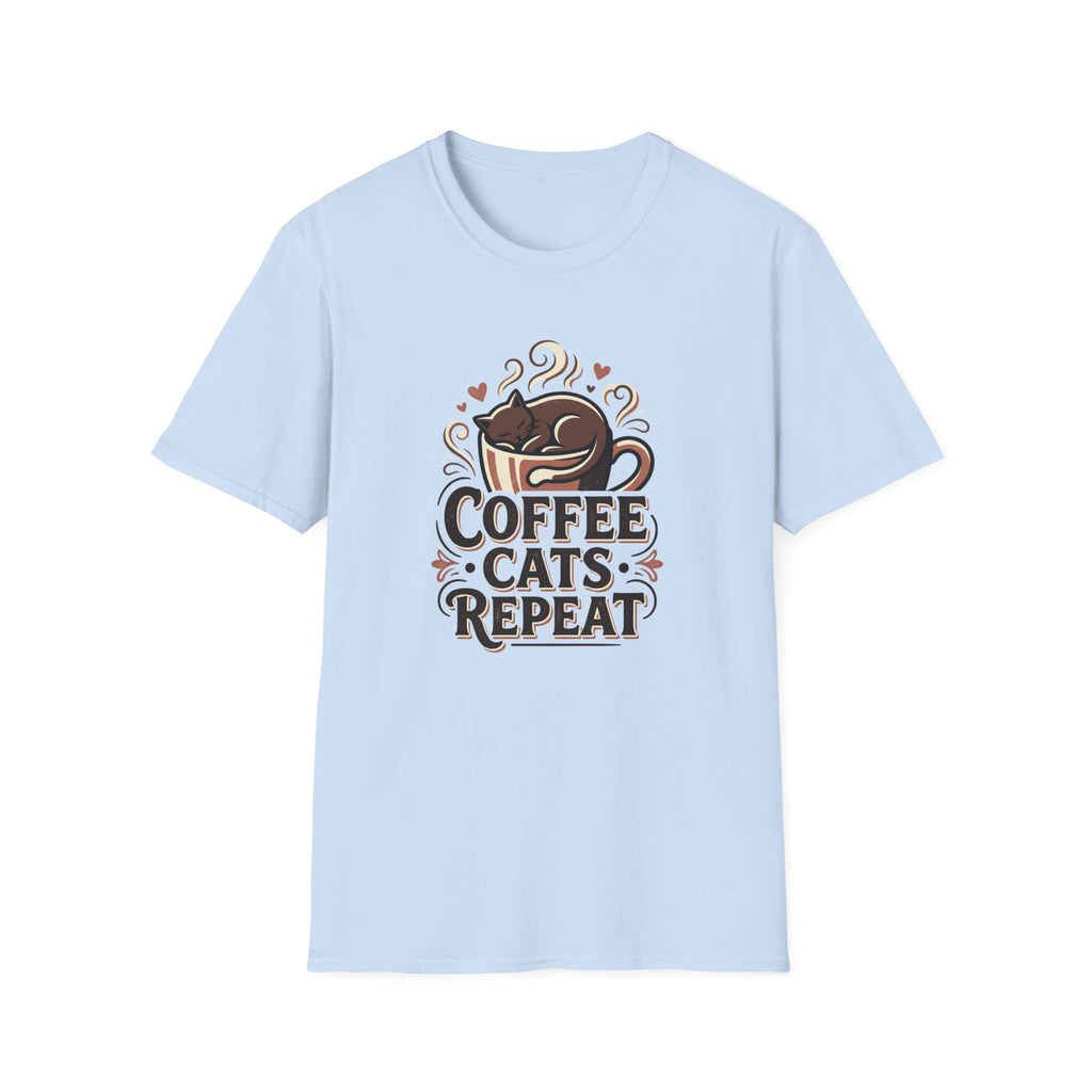 Coffee Cats Repeat T-Shirt