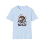 Coffee Cats Repeat T-Shirt