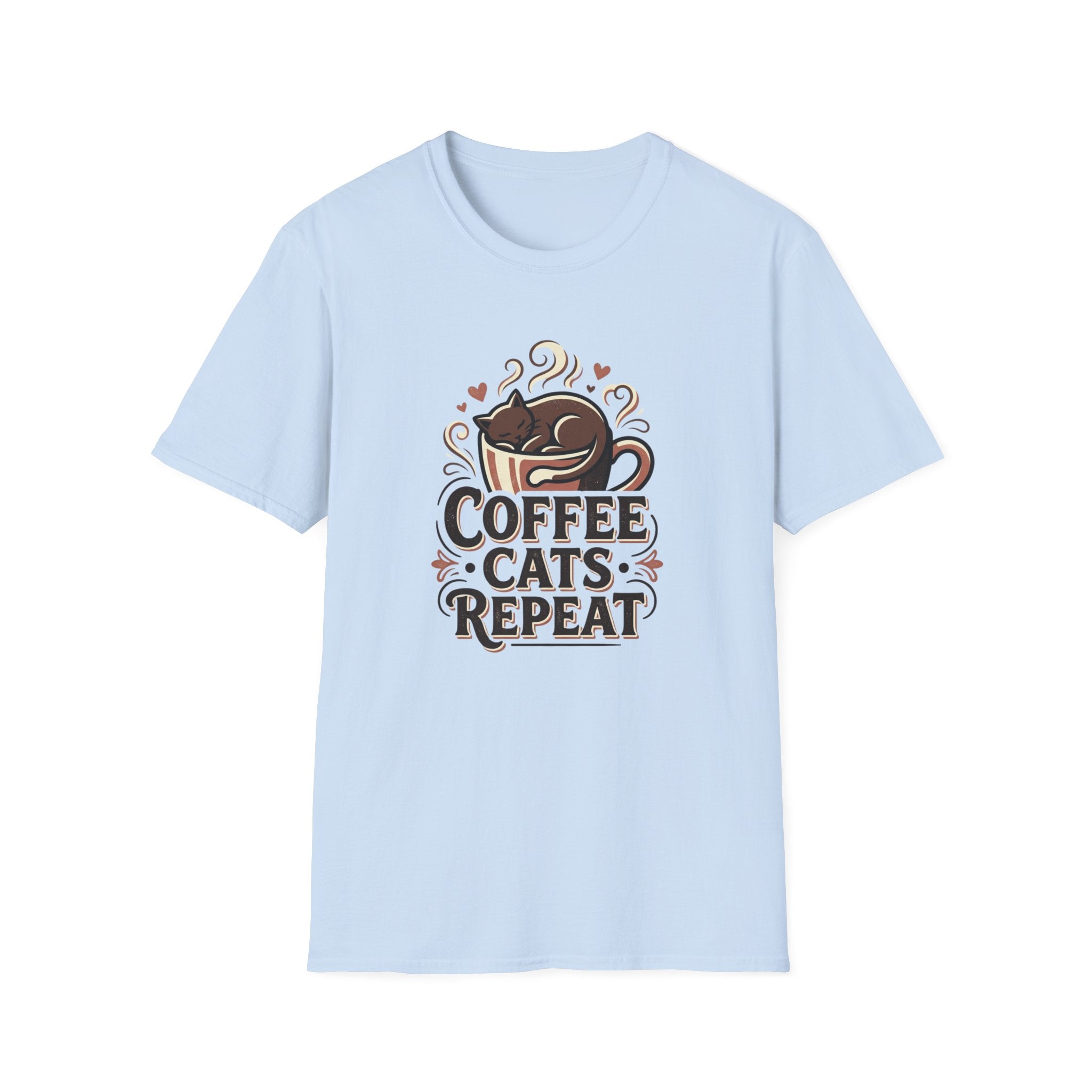 Coffee Cats Repeat T-Shirt