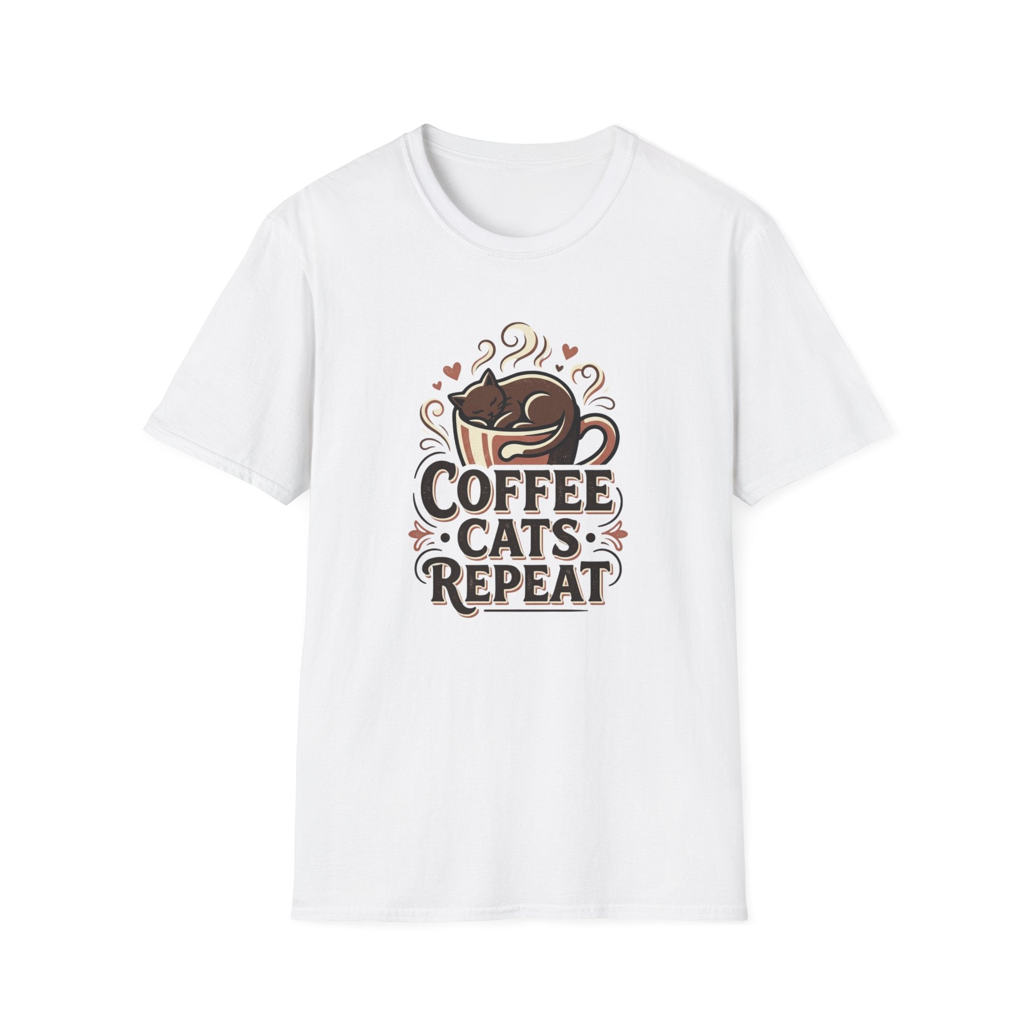 Coffee Cats Repeat T-Shirt